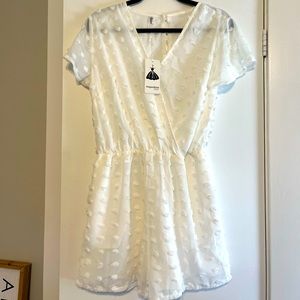 NWT Amazon White Dot Romper